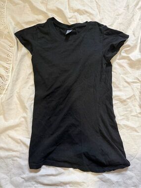 Black Short Sleeve Cotton Tee